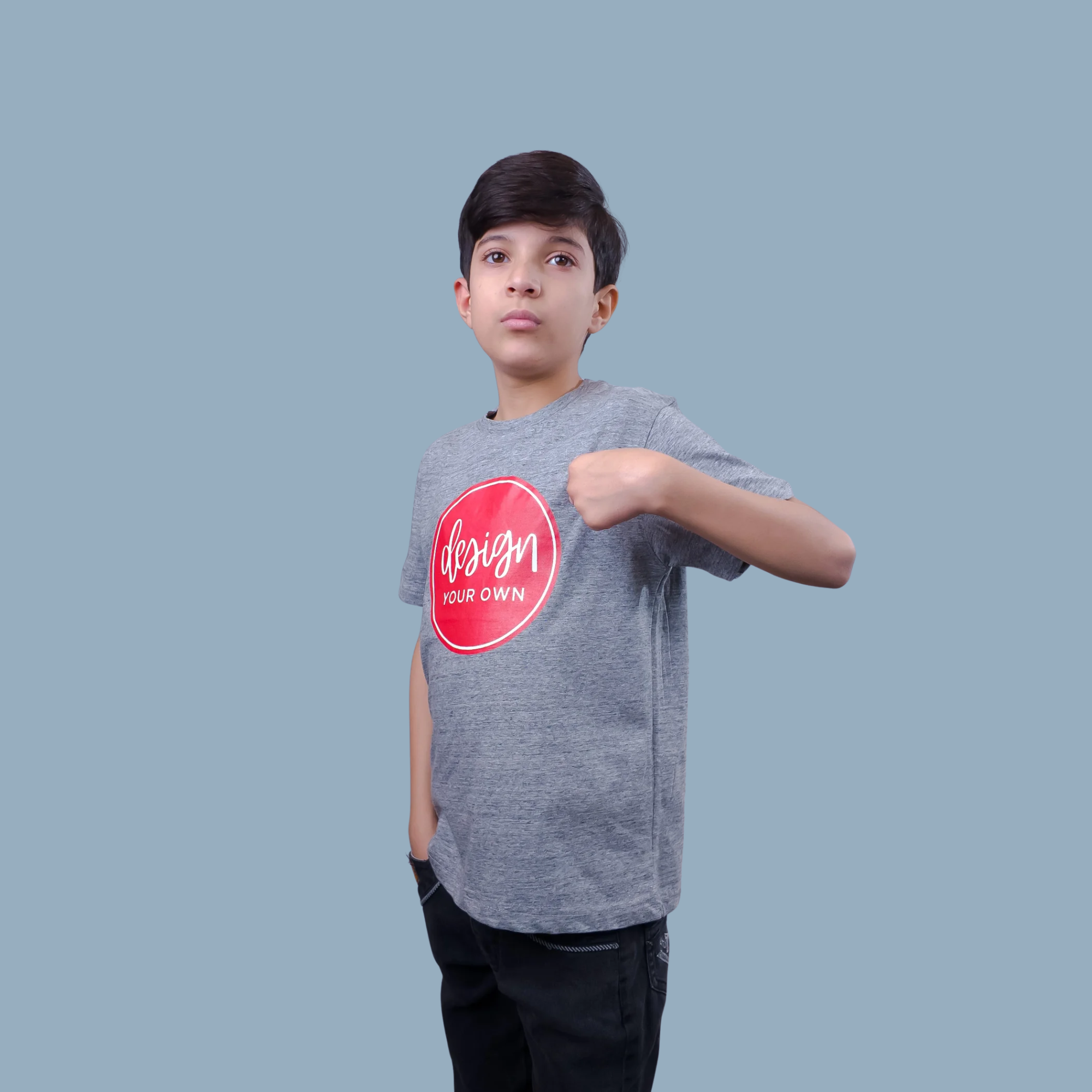 Grey Cotton T-Shirt | 2-14 Years